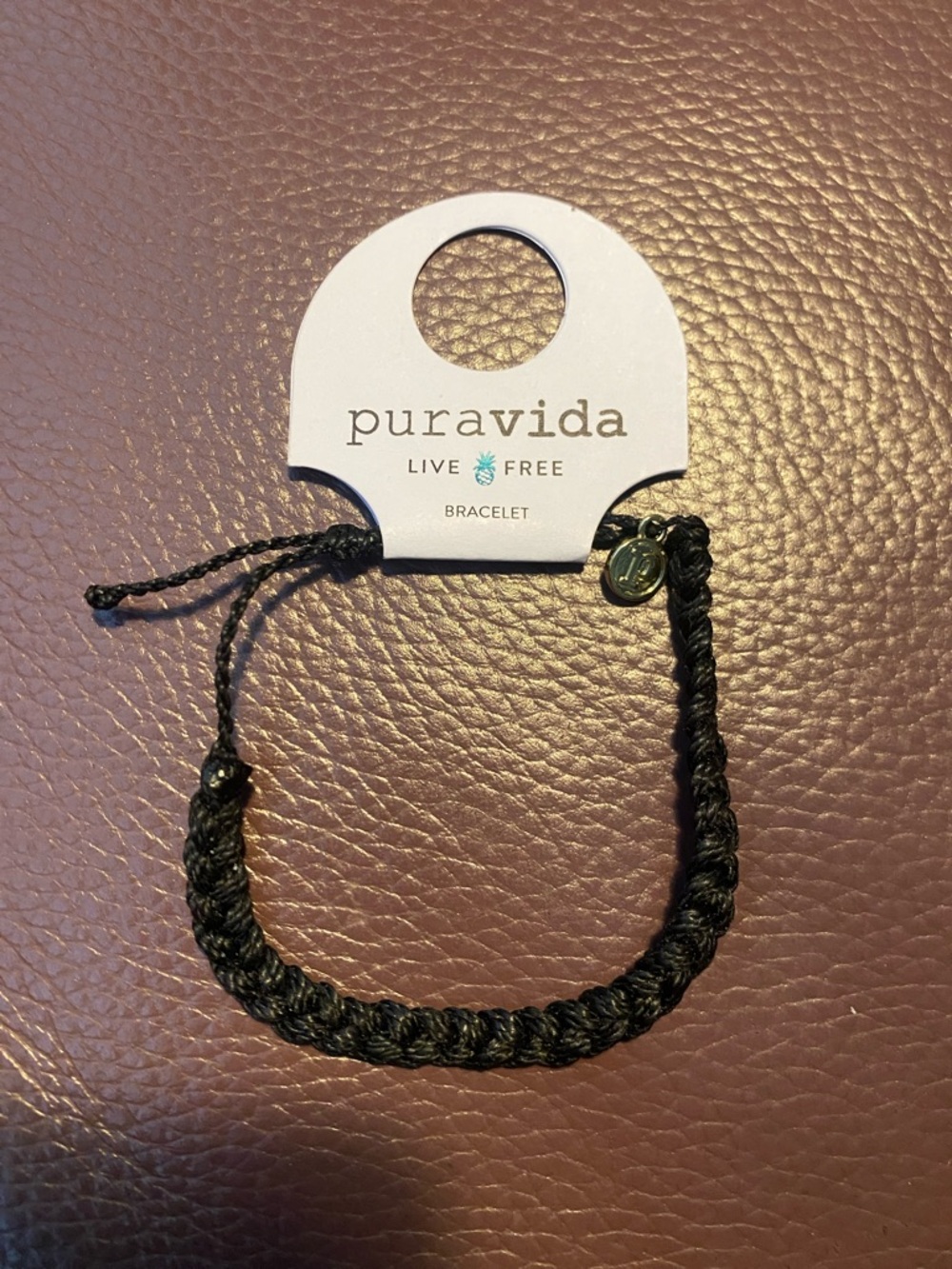 Pura Vida Black Braided Cord Men's Bracelet